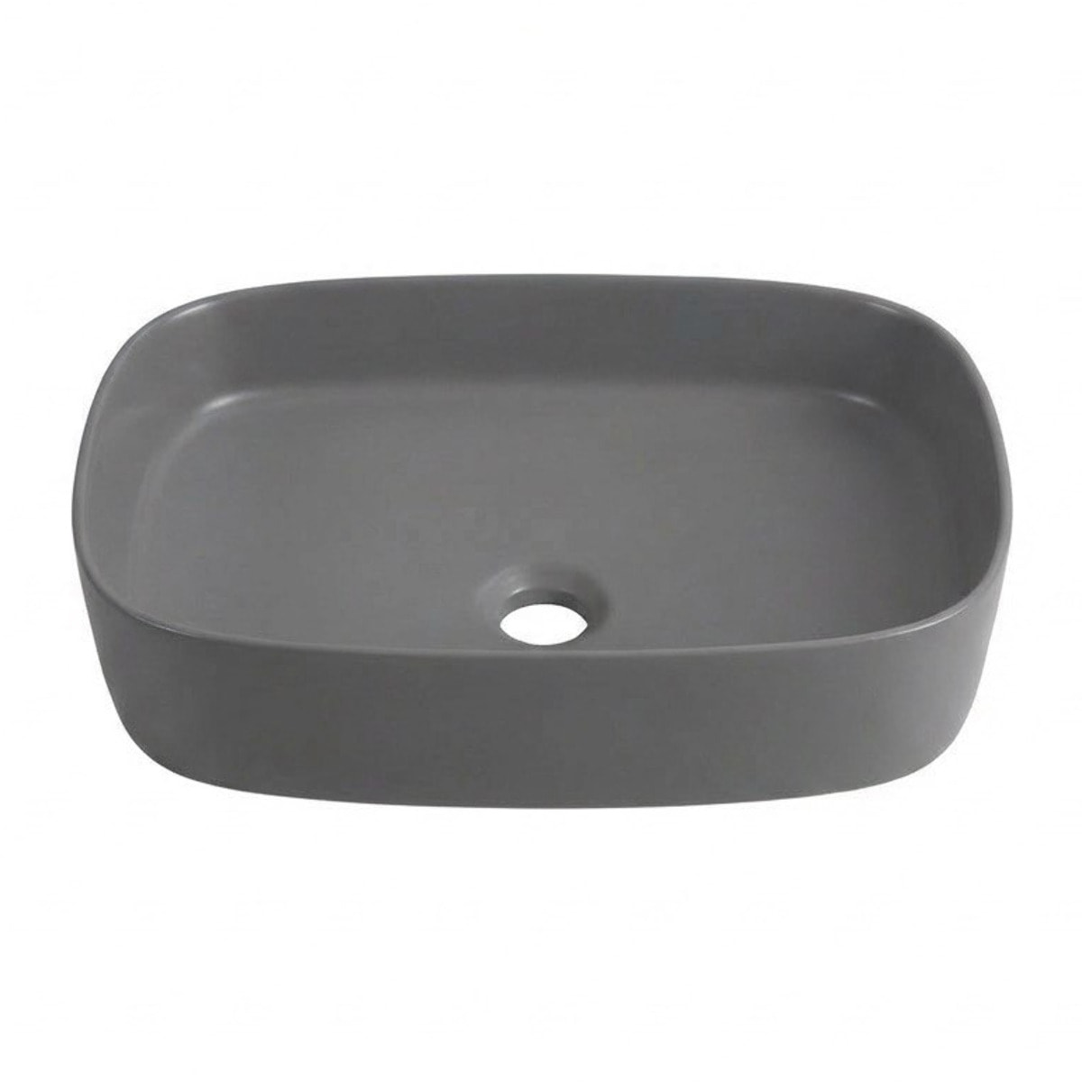 Vasque à poser rectangulaire 50 x 37,5 x 13,5 cm sans trop-plein gris mat PixL (CEPX4937GRM)