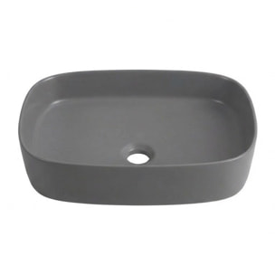 Vasque à poser rectangulaire 50 x 37,5 x 13,5 cm sans trop-plein gris mat PixL (CEPX4937GRM)