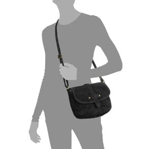 Altamura borsa a tracolla donna. Vera pelle scamosciata.