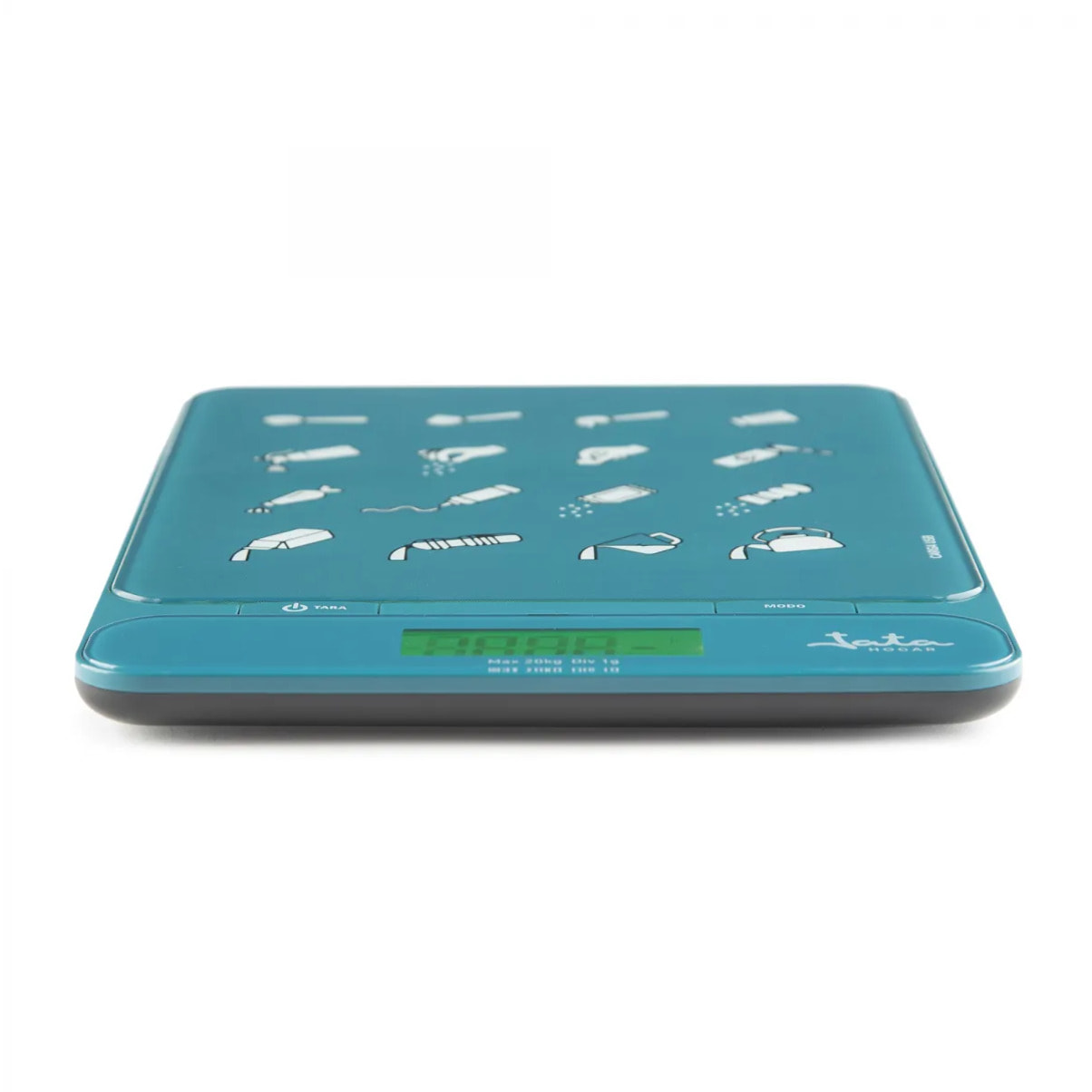 Báscula de cocina JATA HBAL1204 hasta 20 kg. Sin pilas. Gran superficie. Alta precisión
