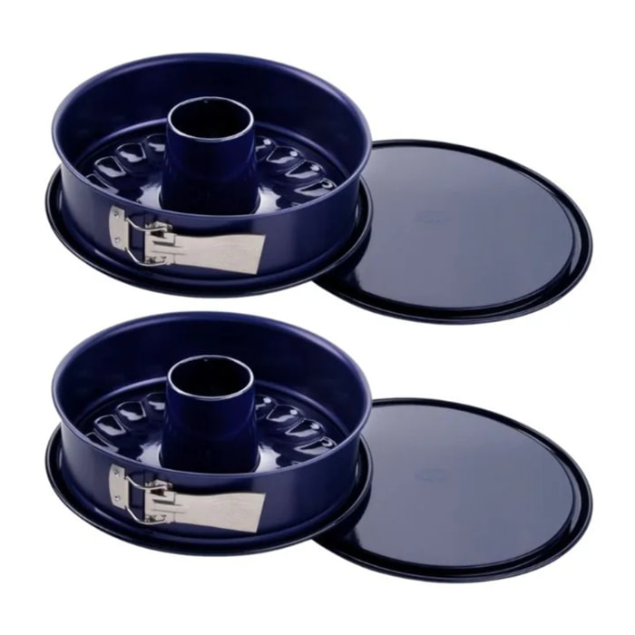Lot de 2 moules à manqué à charnière avec fond à savarin 26 cm Dr Oetker Back Liebe