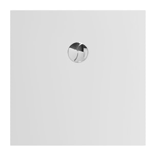 Receveur 80x80x2cm Extra-plat en Polybéton Blanc Mat Effet Soft-touch - Redécoupable - NELSON