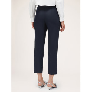 Motivi - Pantalón de corte zanahoria de cintura alta - Azul