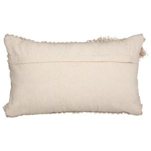 Coussin sequins en coton & jute naturel 30x50 cm