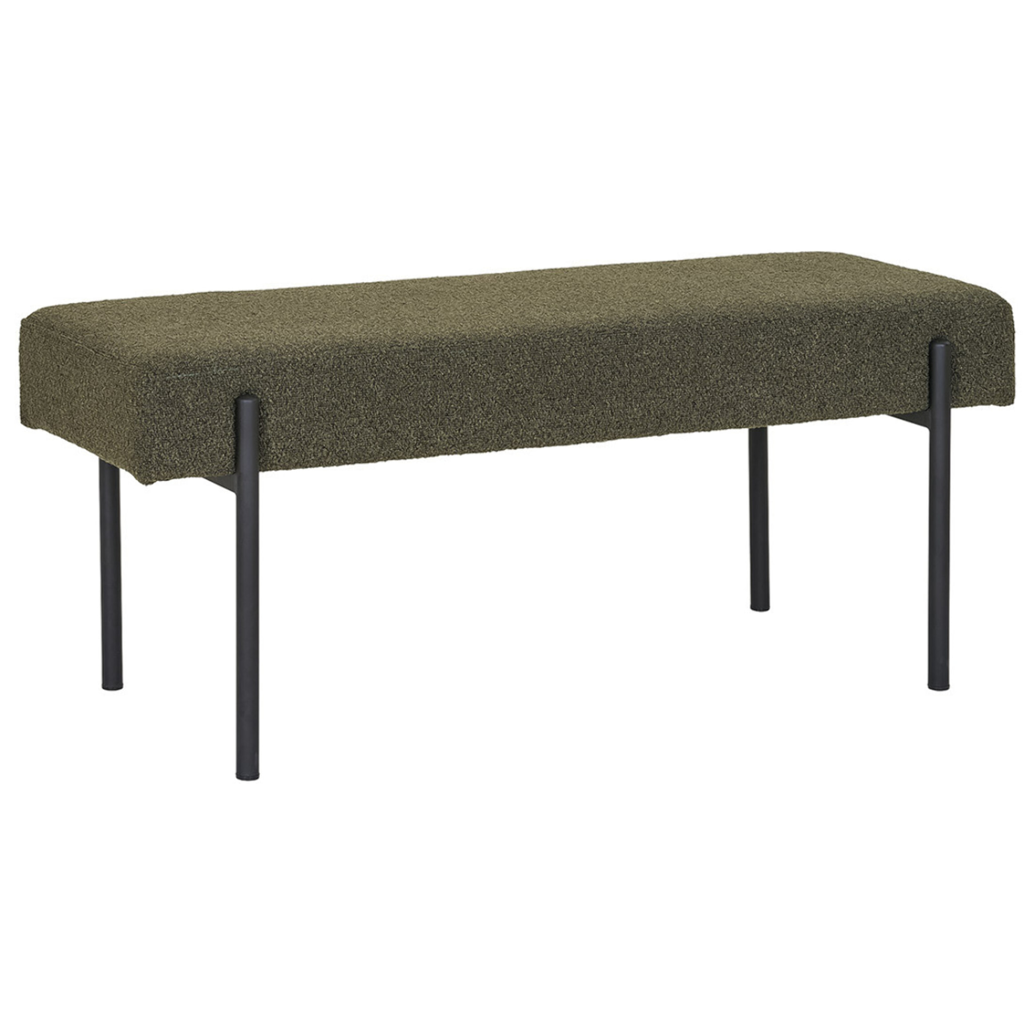 Romeo - banc - tissu bouclette - 100 cm - Vert Kaki