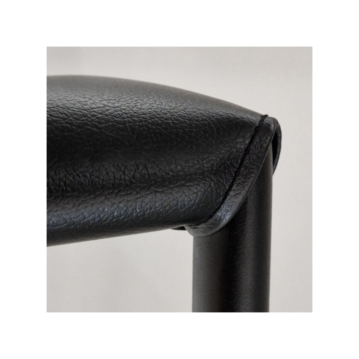Chaise de bar avec dossier en simili & piétement en métal - SANDY