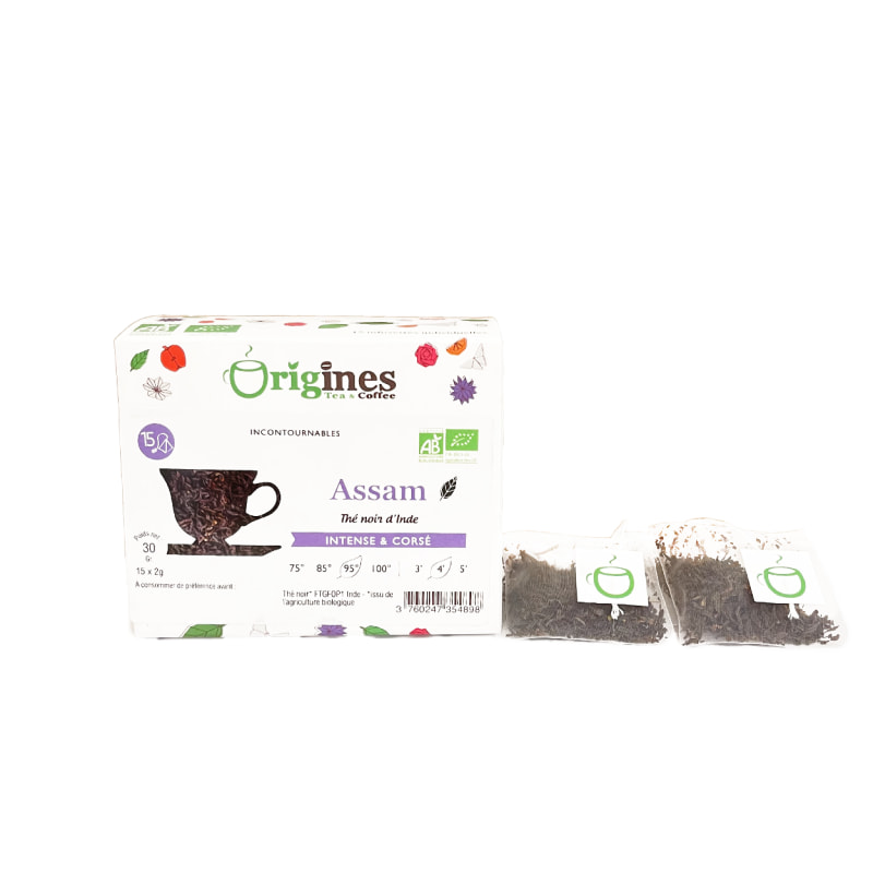 Assam - Thé noir Bio d'Inde - Infusettes 15x2g