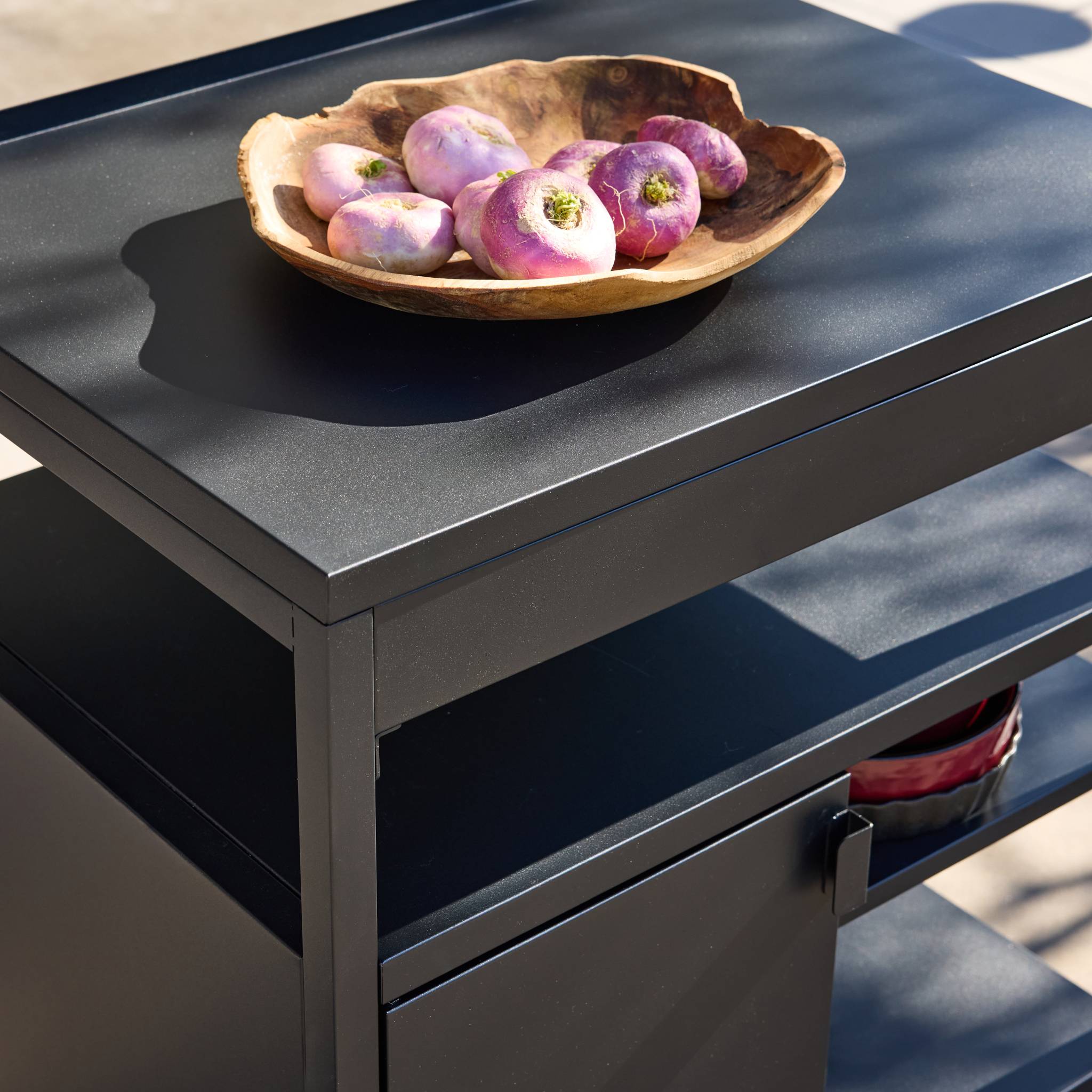 Module de cuisine extérieure acier 1 porte 3 étagères L80cm KEA