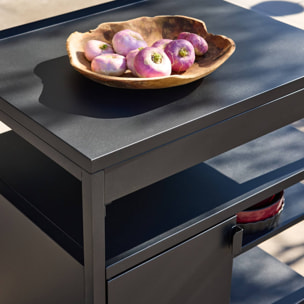Module de cuisine extérieure acier 1 porte 3 étagères L80cm KEA