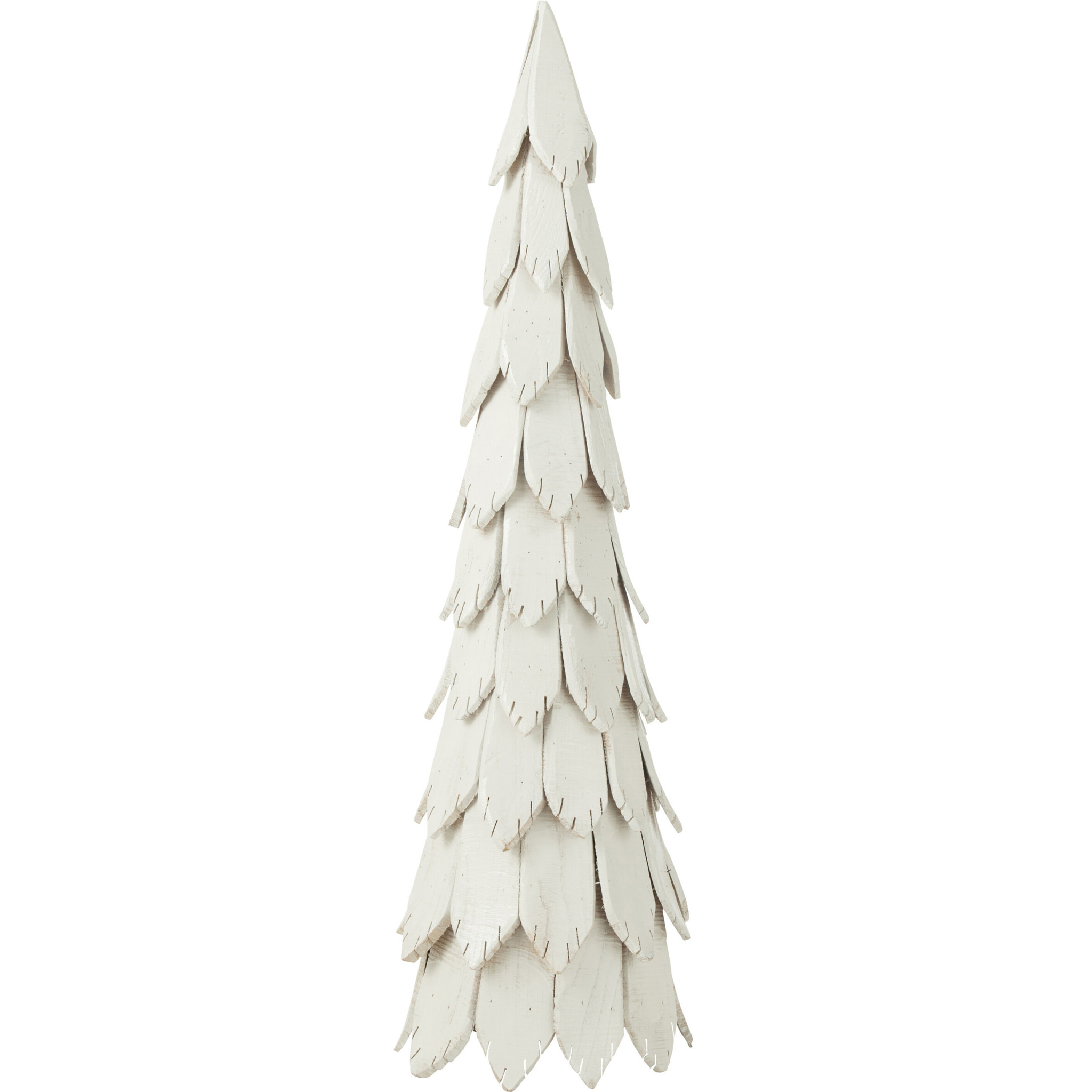 J-Line décoration Sapin Noël Pièces - bois - blanc - large