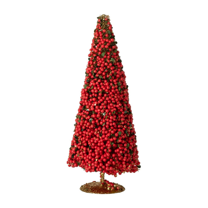 J-Line arbre baies - synthétique - rouge Noël - small