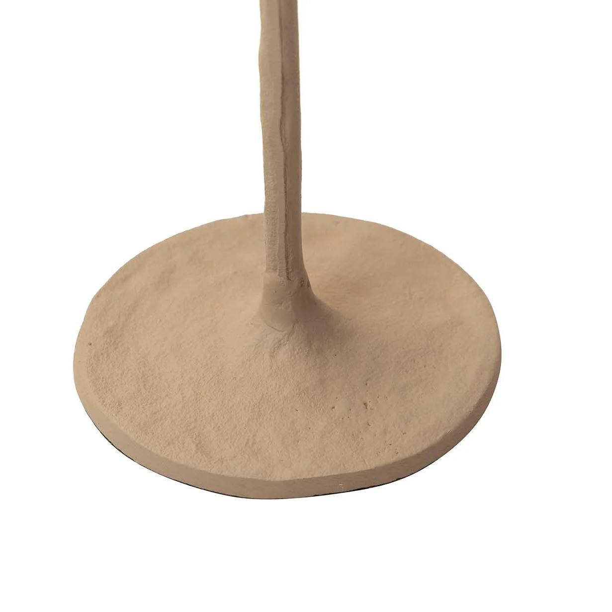 Candelabro Aluminio Beige 14x14x41 Cm