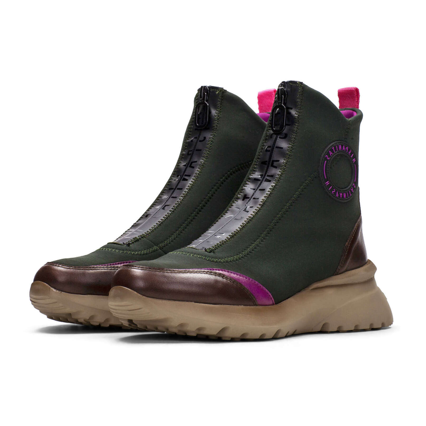 Botin sport Polinesia Marrón Verde 5 cm