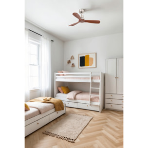 MINI LANTAU S Ventilateur de plafond nickel mat/noyer TUYA