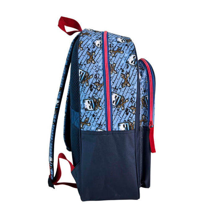 Minecraft Hostile Behaviour Mochila Primaria con doble compartimento adaptable a carro.