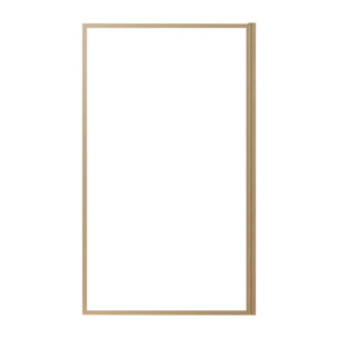 Pare baignoire Rabattable 80x140 cm - Cadre Aluminium Décor Bois - Verre Trempé Ondulé 4 mm