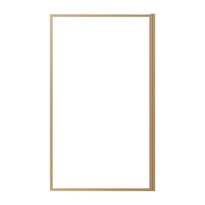 Pare baignoire Rabattable 80x140 cm - Cadre Aluminium Décor Bois - Verre Trempé Ondulé 4 mm