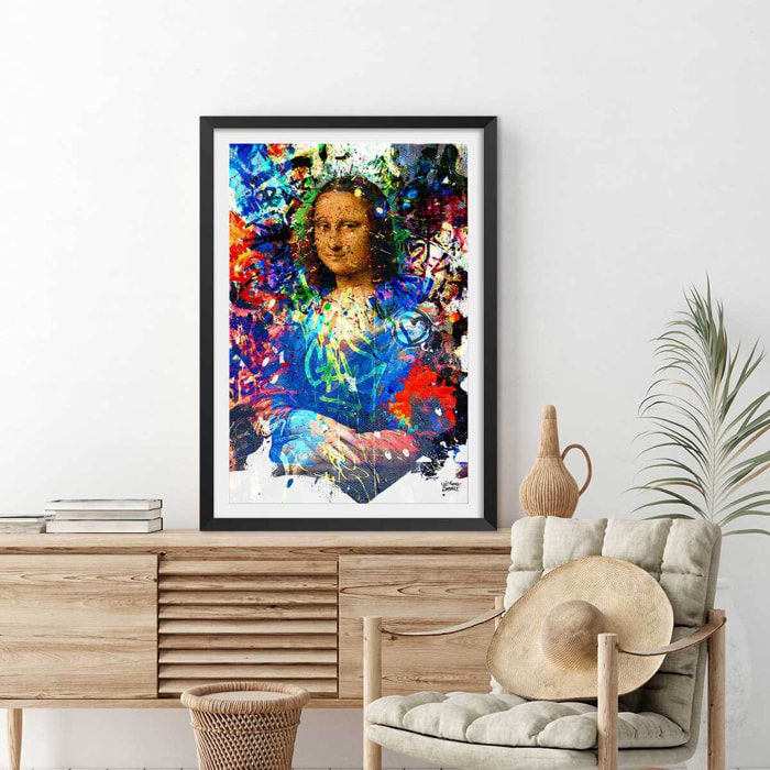 Affiche graffiti Affiche illustration joconde Affiche sous cadre noir