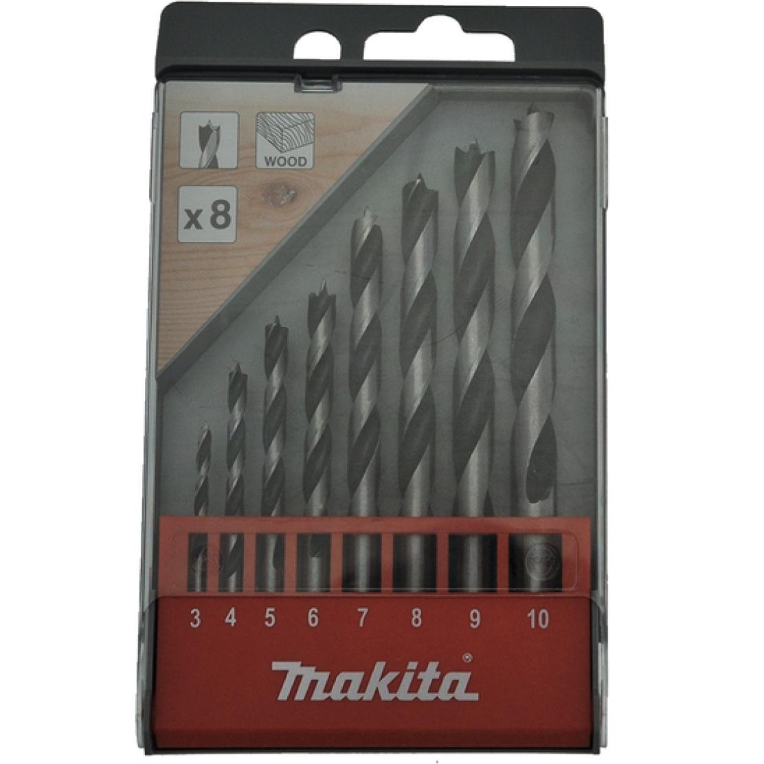 Coffret de 8 forets bois MAKITA : Ref. D-57227