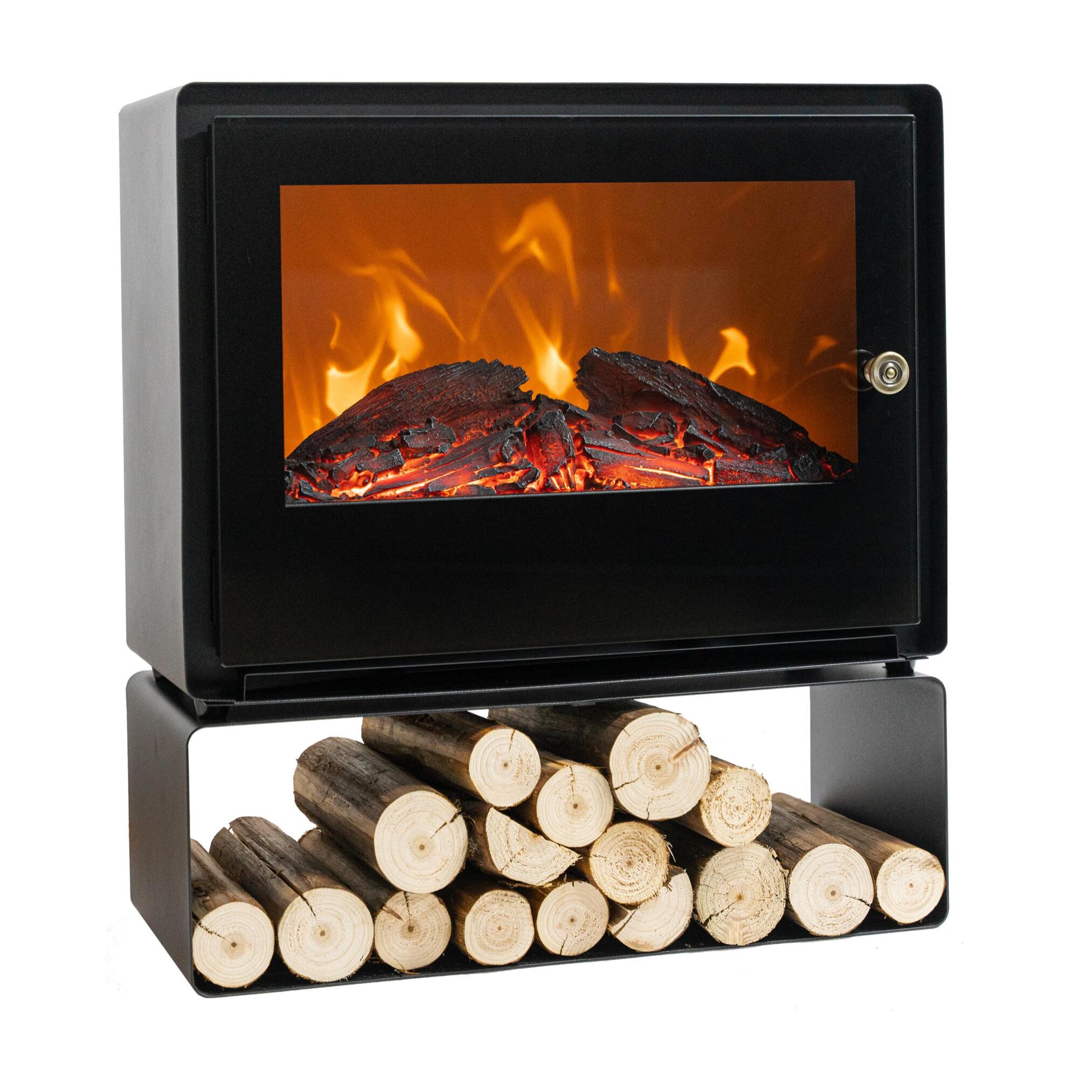 Chimenea eléctrica de suelo con estante 2000 W CHE-710 PURLINE