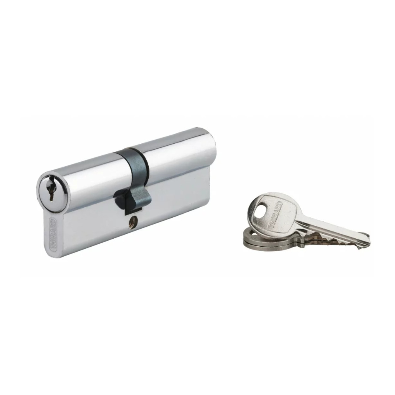 Cylindre de serrure à clé crantée Ecopro nickelé - 40 x 50 - Varié - THIRARD - 00007398