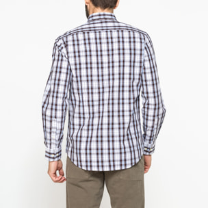 CAMICIA FANTASIA TINTO FILO CON COLLO BUTTON-DOWN