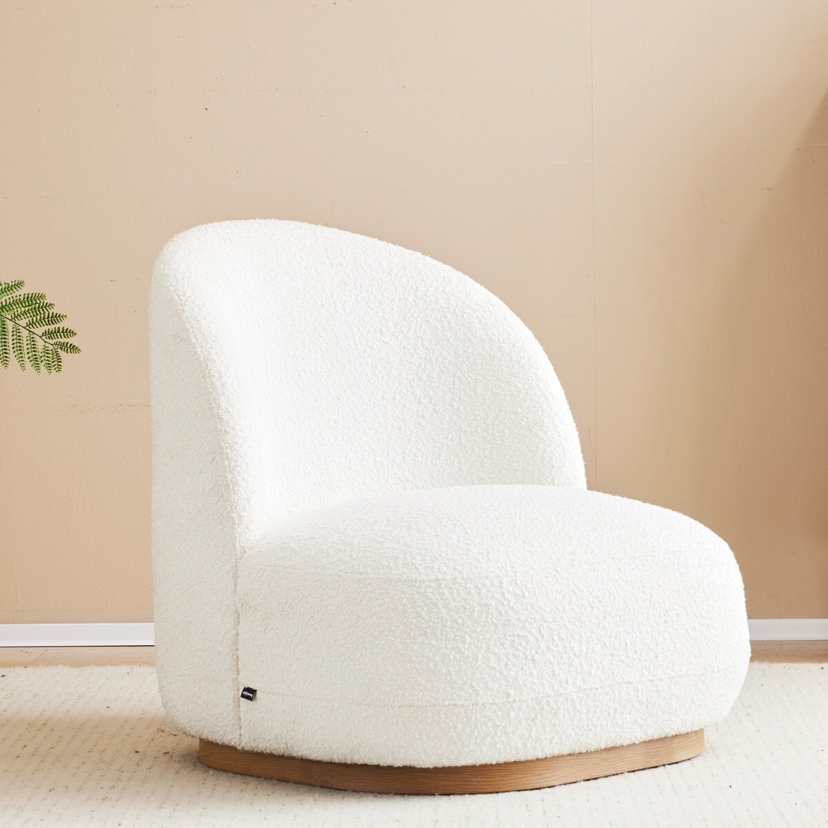 Fauteuil en tissu bouclette - COLETTE