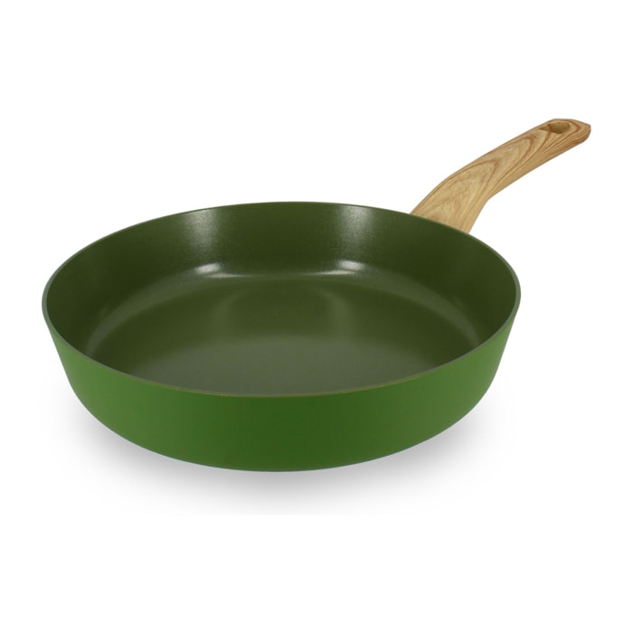 Poêle 24cm avec revêtement céramique vert - tous feux COLORAMA