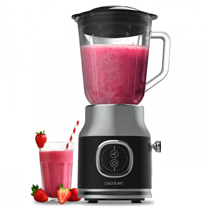 Cecotec Blender Mixeur RetroTwist Black. Puissance Maximale 800 W, Bol en Verre