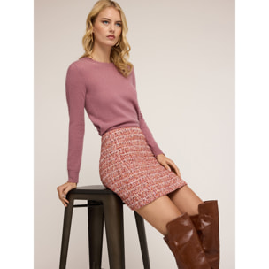 Motivi - Minifalda en tejido bouclé - Rojo