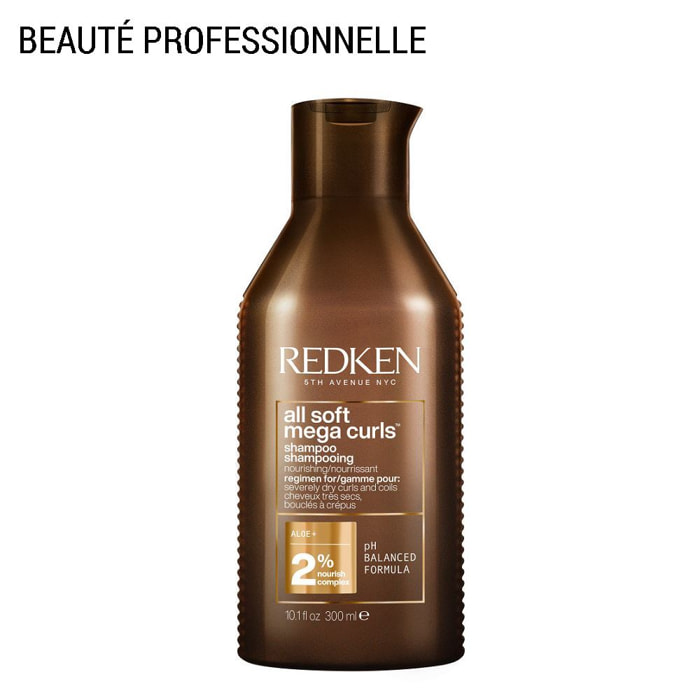 All Soft Mega Curls - Shampoing hydratant pour cheveux secs, bouclés à crépus