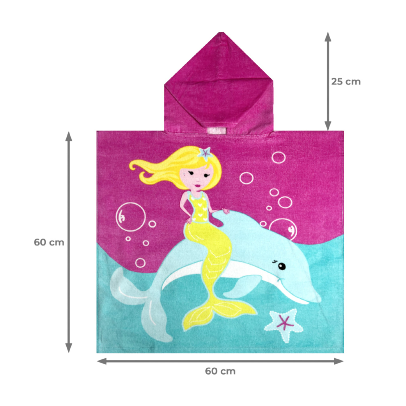 Telo Mare Poncho Per Bambini In Spugna