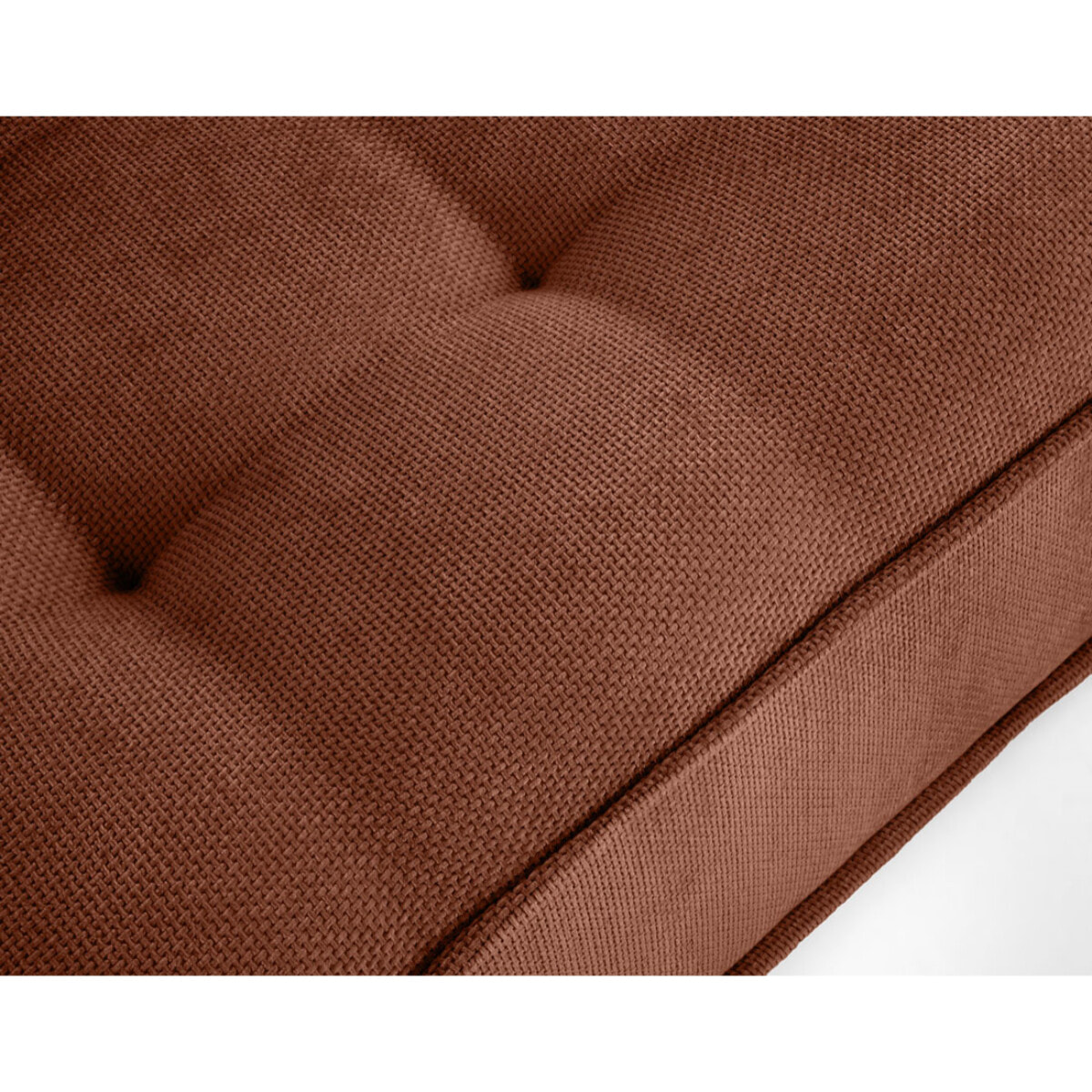 Marisol - canapé modulable droit 3 places - velours texturé - Terracotta