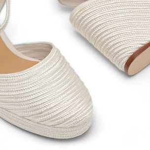 Alpargatas de cuña de mujer Carolyn trenzada con cierre de pulsera
