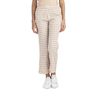 Pantaloni in felpa con fondo largo e pattern a quadretti Chic Boxing