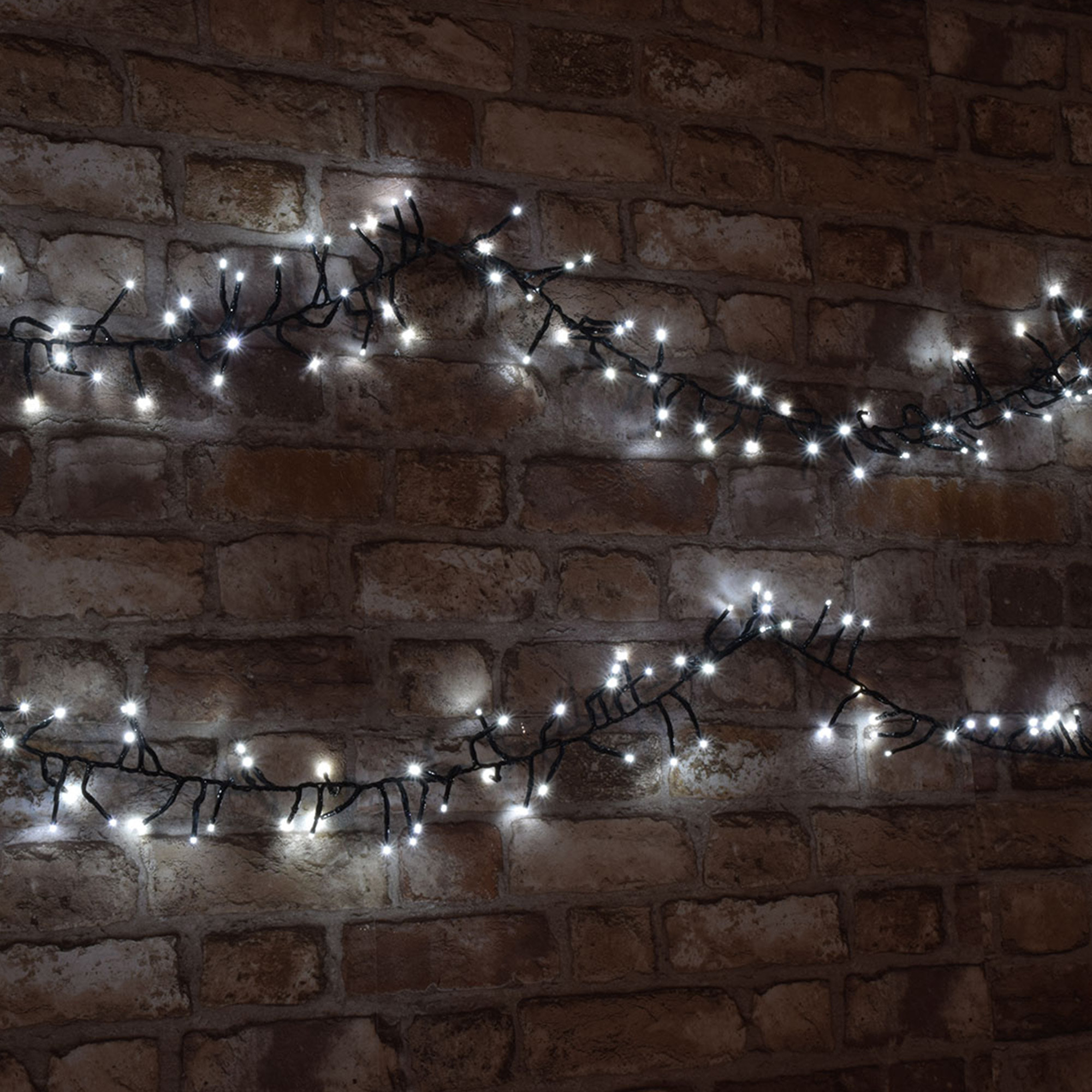 cadena de luces con 192 luces led blanco y blanco cálido - 3 metros de cable