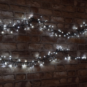 cadena de luces con 192 luces led blanco y blanco cálido - 3 metros de cable