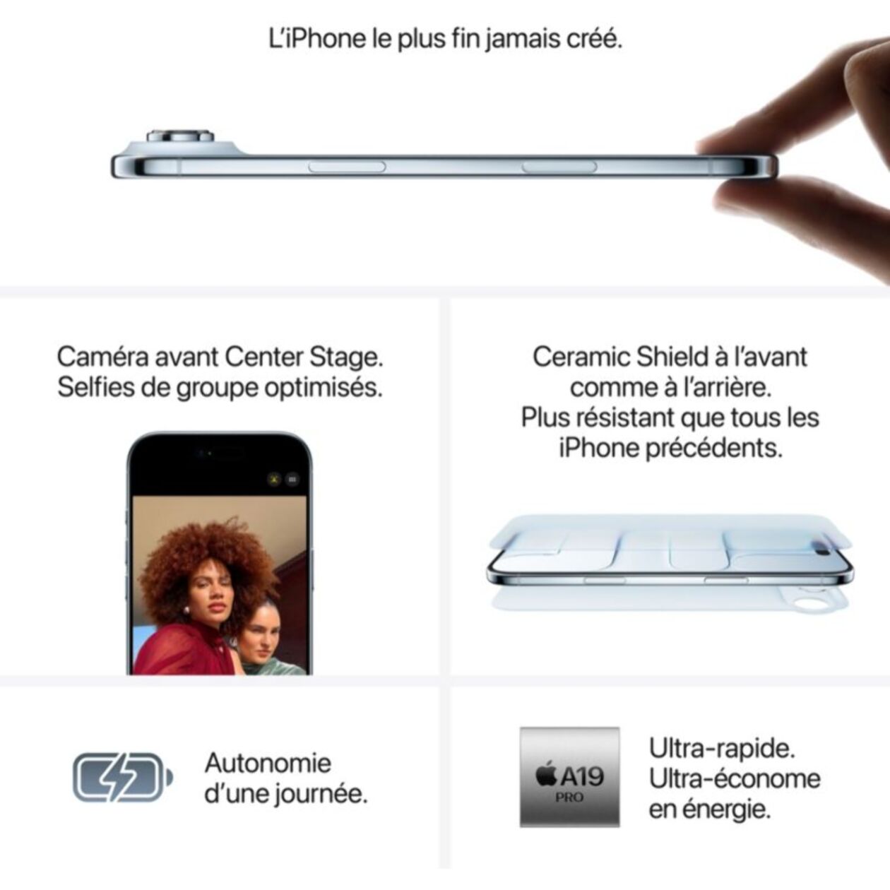 Smartphone APPLE iPhone Air Or clair 1To