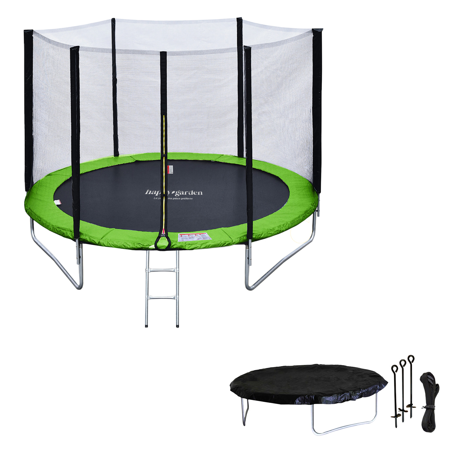 Trampoline réversible avec accessoires -