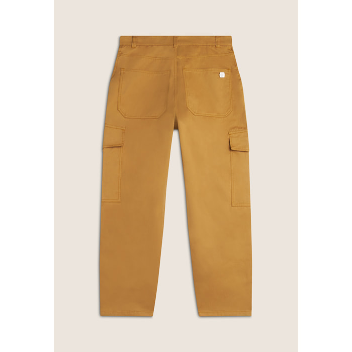 Pantaloni cargo in cotone gamba straight lunghezza cropped