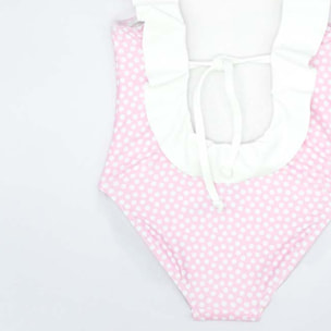 BAÑADOR ROSA TOPITOS CON VOLANTE