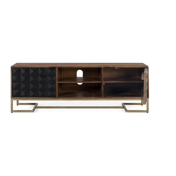 Mueble TV de Madera de Mango 150 Cm Estilo Contemporáneo