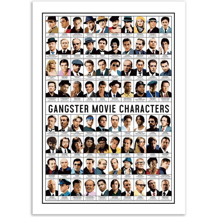 Affiche - Gangster Movie characters - Olivier Bourdereau