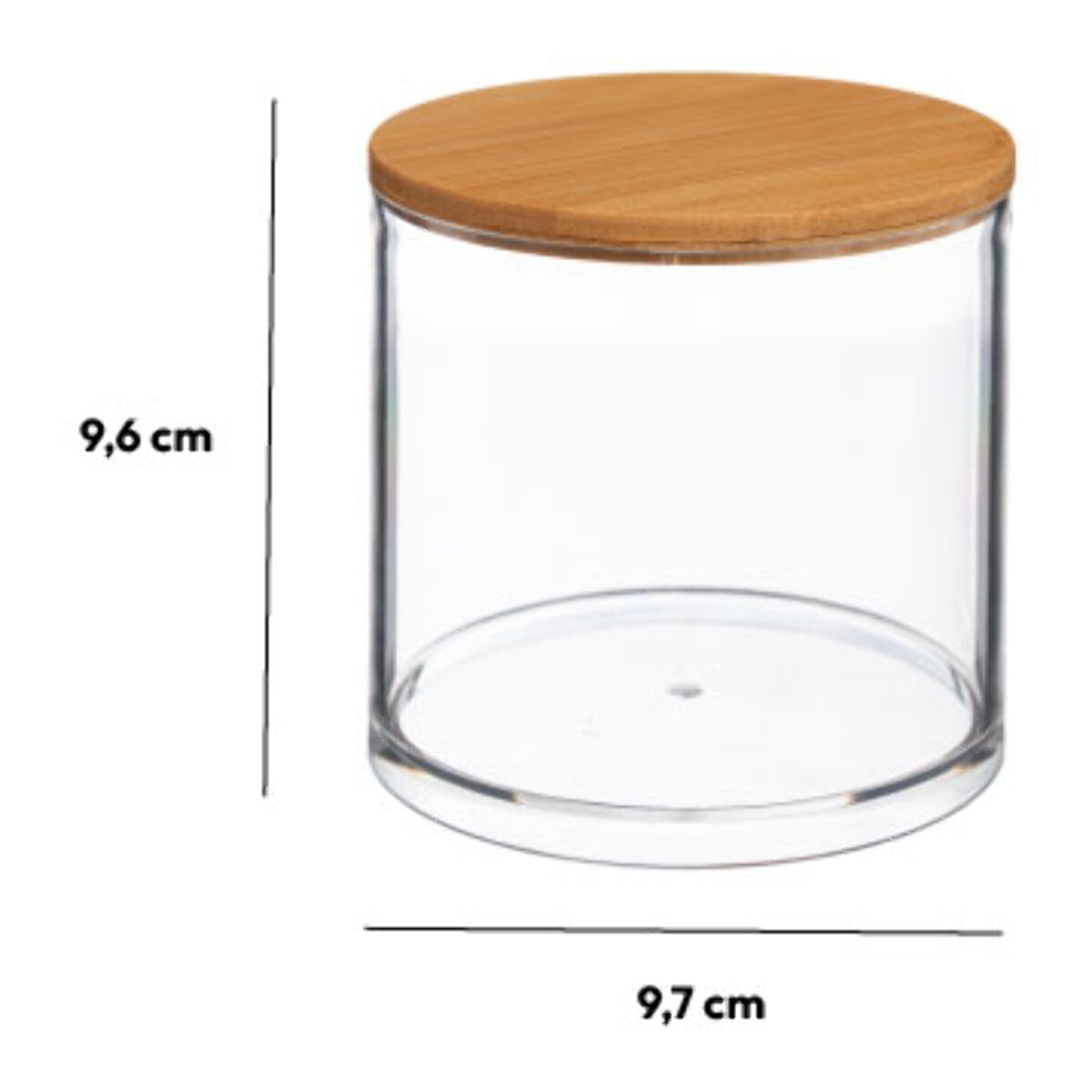 Boîte à cotons ronds Selena bambou