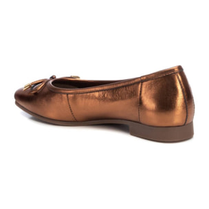 Zapato bailarina de piel bronce