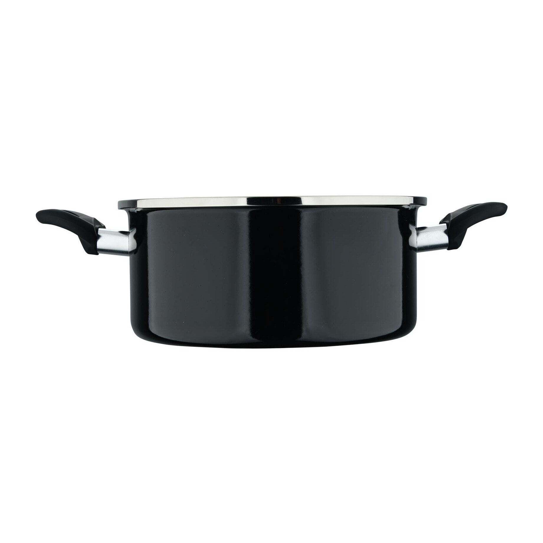 Cacerola con tapa ø24 cm acero al carbono de color negro, antiadherente y resistente expert barcelona san ignacio