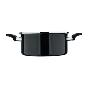 Cacerola con tapa ø24 cm acero al carbono de color negro, antiadherente y resistente expert barcelona san ignacio