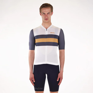 Sleek Bengal Men's Short Sleeve Jersey - Blanc