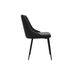 Chaises design noires (lot de 2) CULT