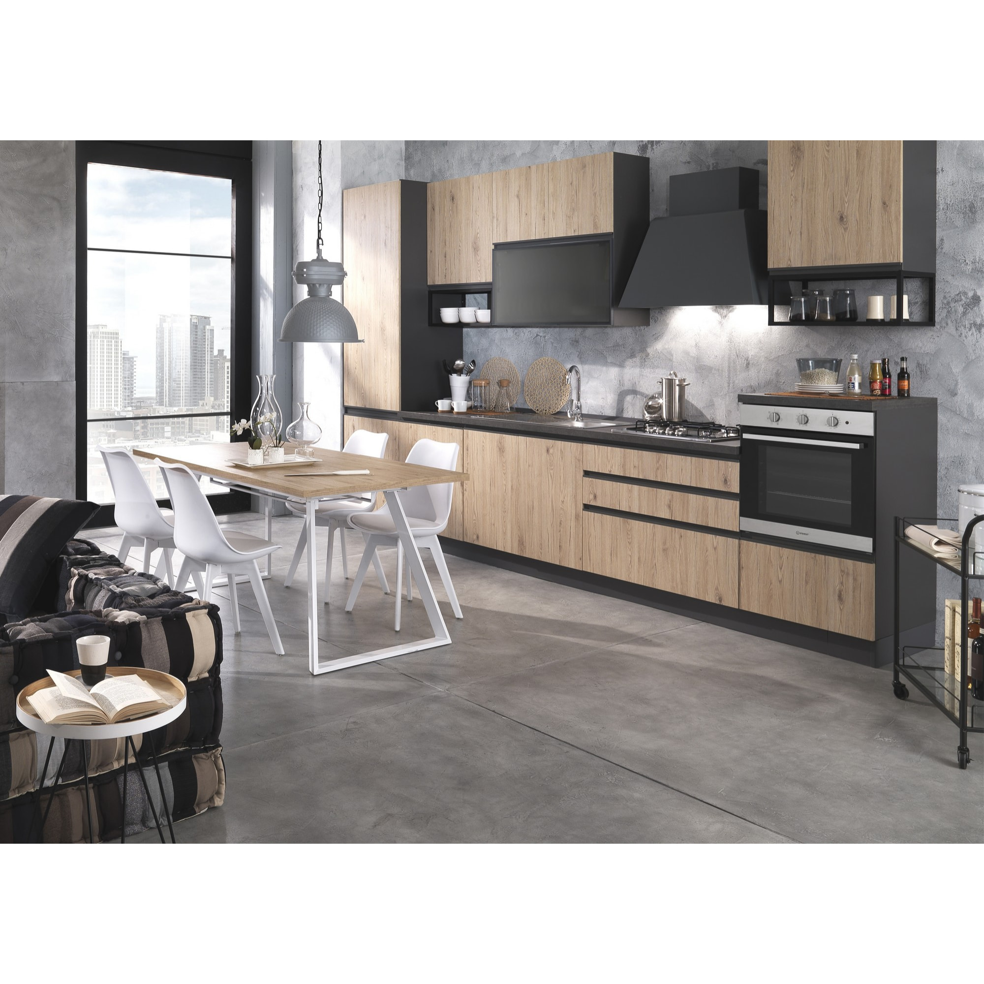 TOMASUCCI Lampadario INDUSTRIAL Grigio